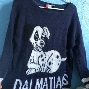 NAVY 101 DALMATIANS SWEATER